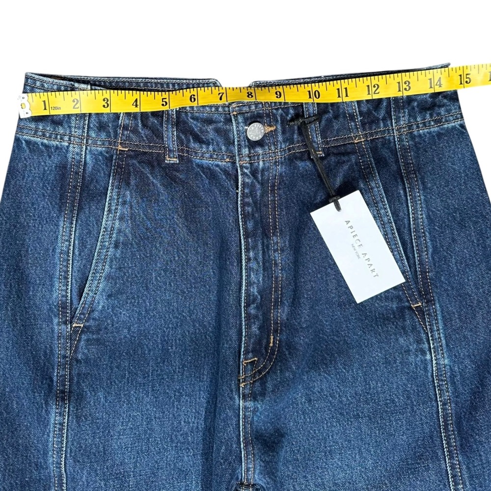 Apiece Apart Meridian 100% Cotton Jean Slouchy High Rise Tulum Wash Size 28‎ NWT - Picture 13 of 13